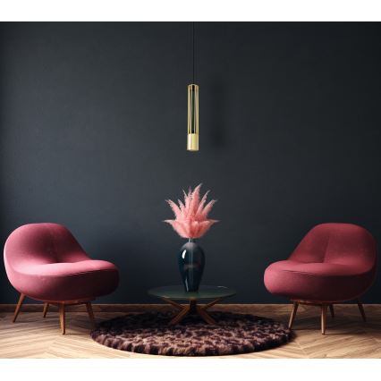 LED Candelabro suspenso BARS 1xGU10/4,8W/230V dourado