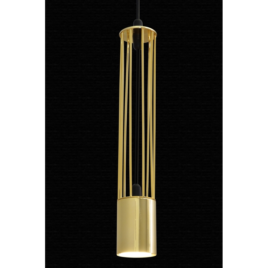 LED Candelabro suspenso BARS 2xGU10/4,8W/230V dourada/preto
