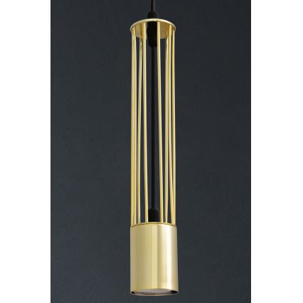 LED Candelabro suspenso BARS 2xGU10/4,8W/230V dourada/preto