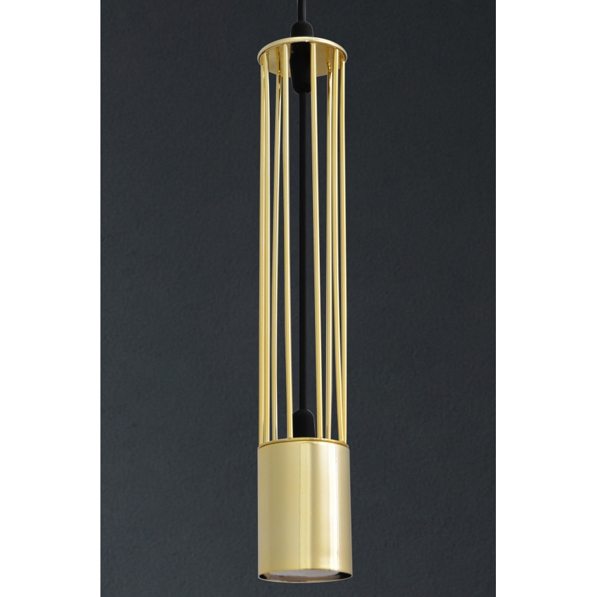 LED Candelabro suspenso BARS 2xGU10/4,8W/230V dourada/preto