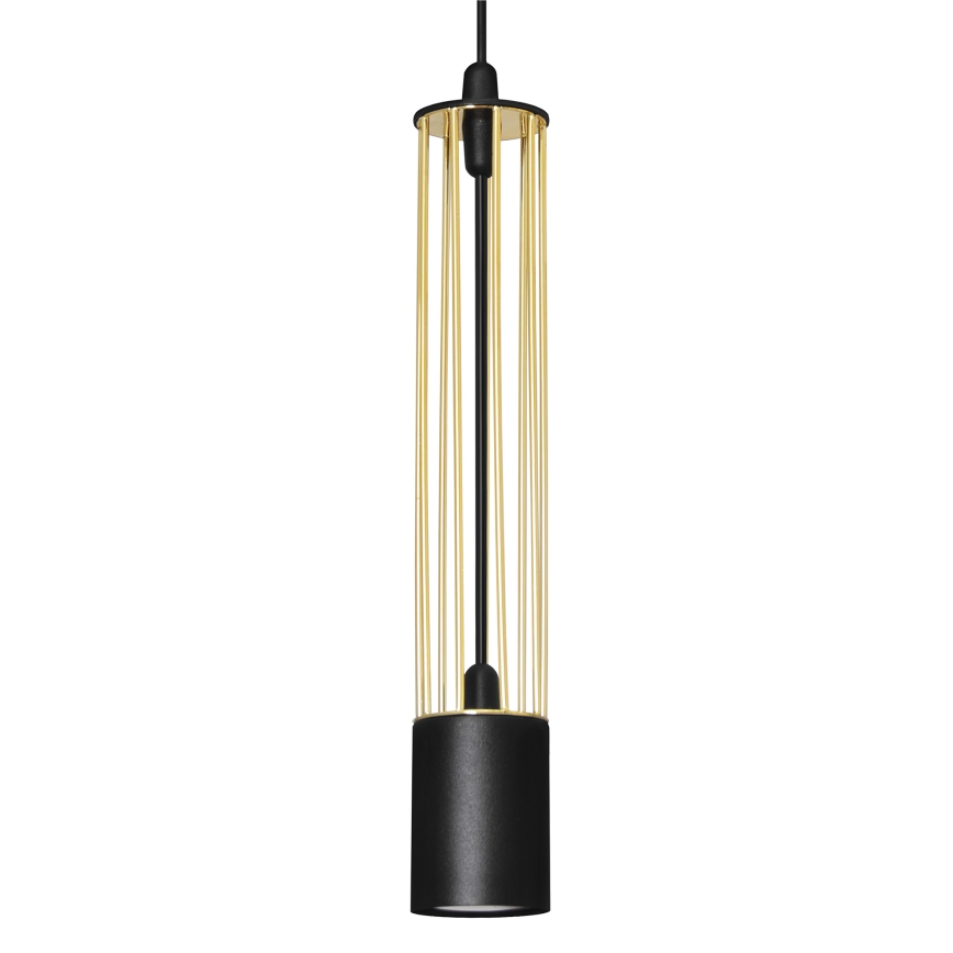 LED Candelabro suspenso BARS 2xGU10/4,8W/230V preto/dourado