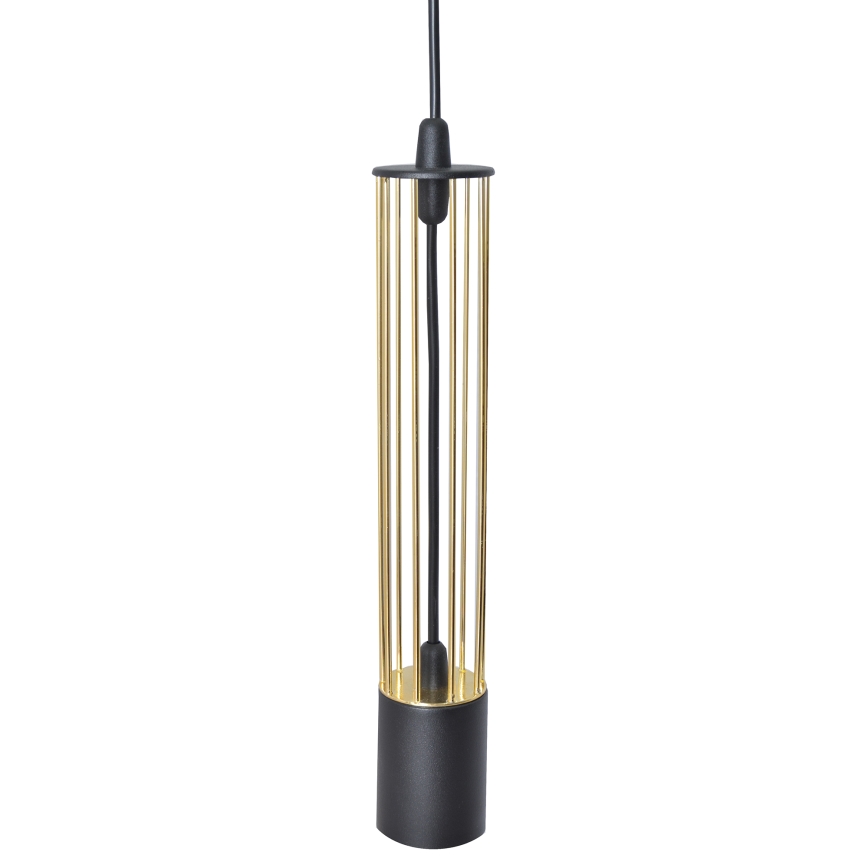 LED Candelabro suspenso BARS 2xGU10/4,8W/230V preto/dourado
