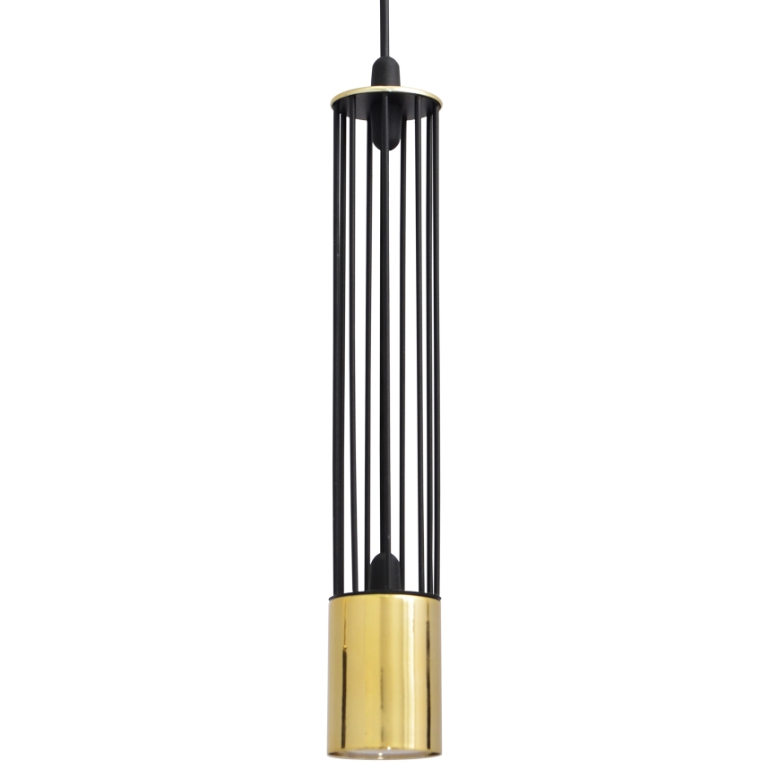 LED Candelabro suspenso BARS 2xGU10/4,8W/230V preto/dourado