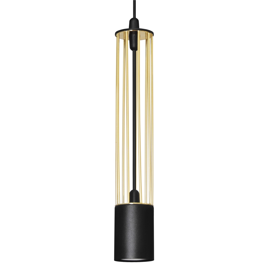 LED Candelabro suspenso BARS 3xGU10/4,8W/230V preto/dourado