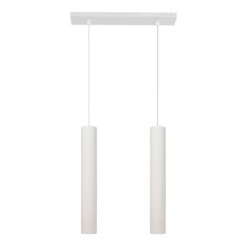 LED Candelabro suspenso TUBA 2xGU10/4,8W/230V branco