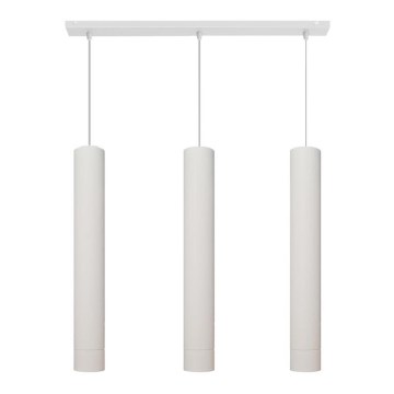 LED Candelabro suspenso TUBA 3xGU10/4,8W/230V branco