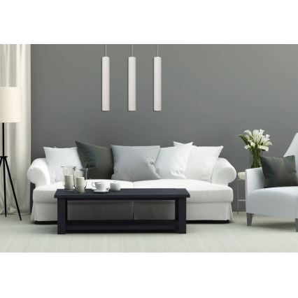 LED Candelabro suspenso TUBA 3xGU10/4,8W/230V branco