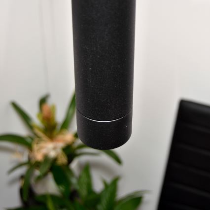 LED Candelabro suspenso TUBA 3xGU10/4,8W/230V preto