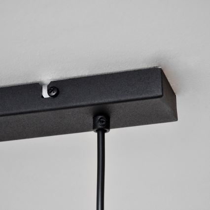 LED Candelabro suspenso TUBA 3xGU10/4,8W/230V preto