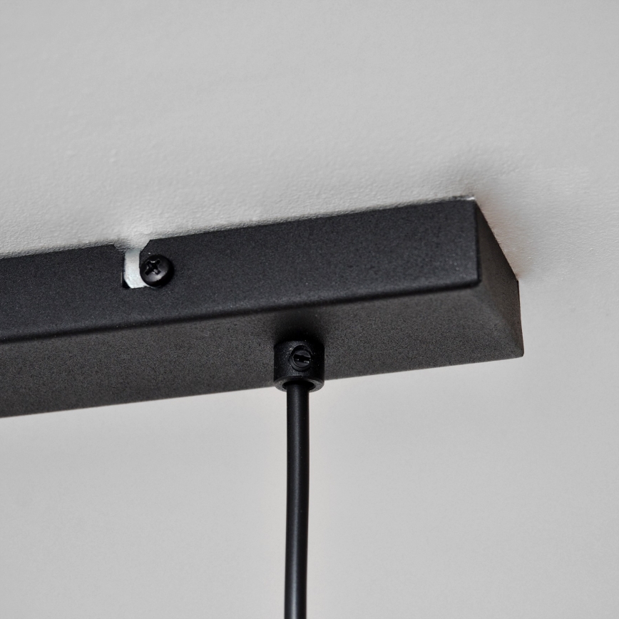 LED Candelabro suspenso TUBA 3xGU10/4,8W/230V preto