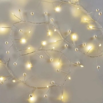LED cordão de luzes de Natal 40xLED/3xAA 1,5 m branco quente