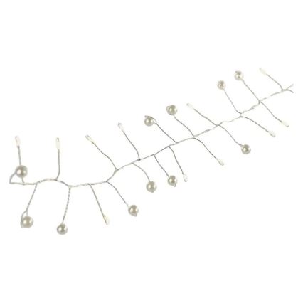 LED cordão de luzes de Natal 40xLED/3xAA 1,5 m branco quente