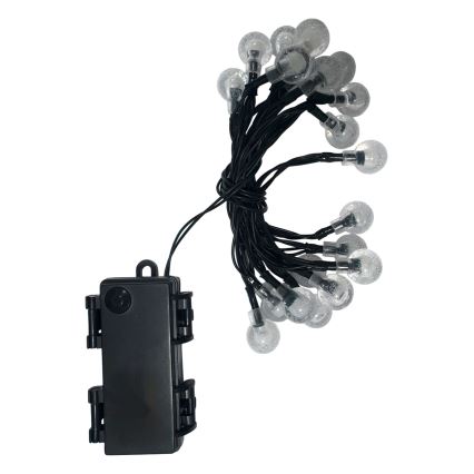 LED Cordão de luzes de Natal para exterior 20xLED/2xAA 2,2 m IP44 multicolorido