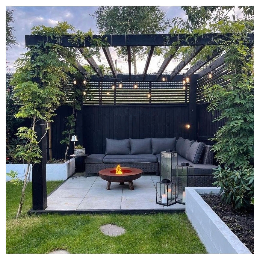 LED Cordão de luzes decorativas para exterior 20xE27/1W/230V 11,44 m IP44 preto