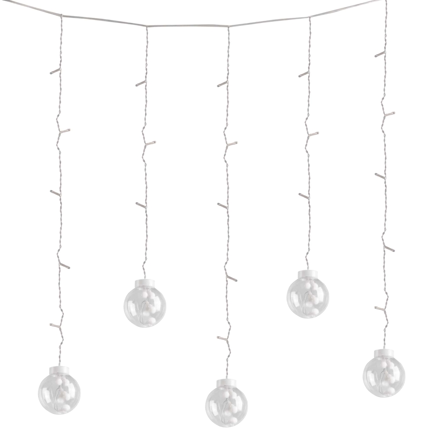 LED Cortina de Natal WISH BALLS 108xLED/8 funções 4,5 m branco quente