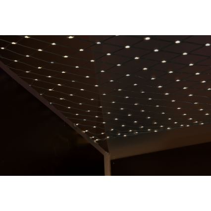 Cortina de Natal LED para Exterior NET 240xLED/7,2W/230V 1,5x2 m IP44 branco quente