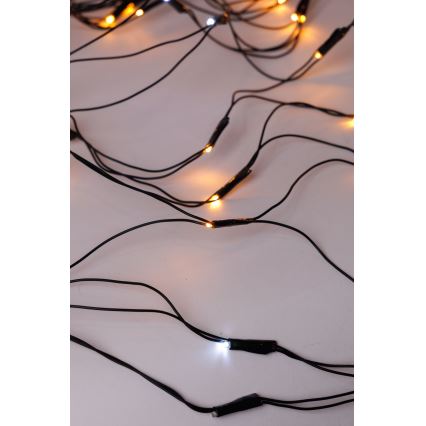 LED Cortina para exterior NET 240xLED/7,2W/230V 1,5x2 m IP44 branco quente