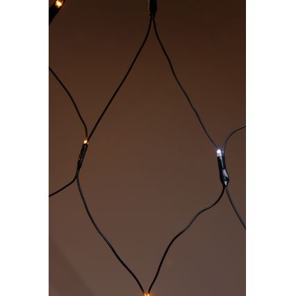 LED Cortina para exterior NET 240xLED/7,2W/230V 1,5x2 m IP44 branco quente
