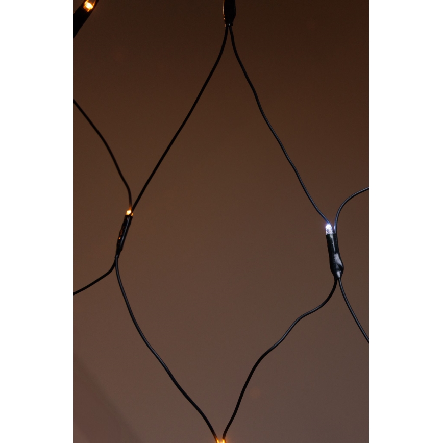 LED Cortina para exterior NET 240xLED/7,2W/230V 1,5x2 m IP44 branco quente