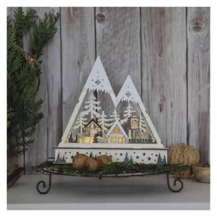 LED Decoração de Natal LED/0,6W/2xAA paisagem natalina