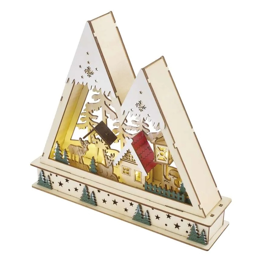 LED Decoração de Natal LED/0,6W/2xAA paisagem natalina