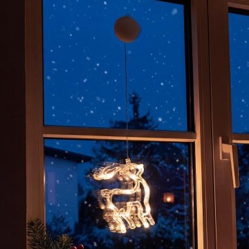 LED Decoração de Natal LED/3xAAA/branco quente rena