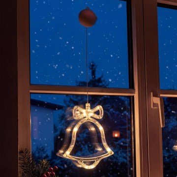 LED Decoração de Natal LED/3xAAA/branco quente sino