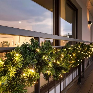 LED Decoração de Natal para Exterior GUIRLANDA 80xLED/3xAA 500 cm IP44