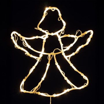 LED Decoração de Natal para janela 35xLED/230V IP44 anjo branco quente
