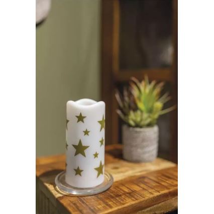 LED Decorativo projetor LED/3xAAA estrelas branco quente