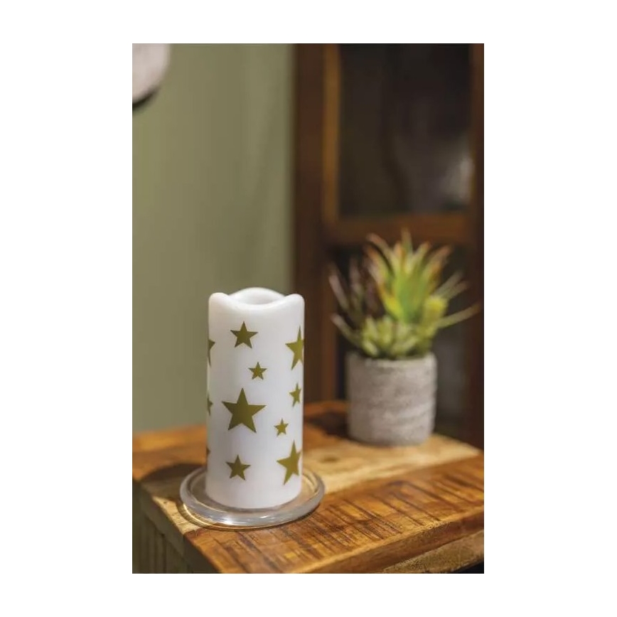 LED Decorativo projetor LED/3xAAA estrelas branco quente