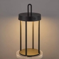 LED dimerizável, lâmpada de mesa tátil recarregável para exterior GENTLE LED/1,5W/3,7V 3000 mAh IP44 preta