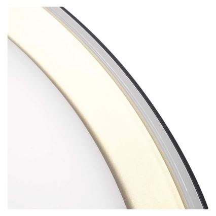 Candeeiro de teto LED dimerizável ILVI LED/30W/230V 2700-6500K diâmetro 40 cm preto/latão + controlo remoto