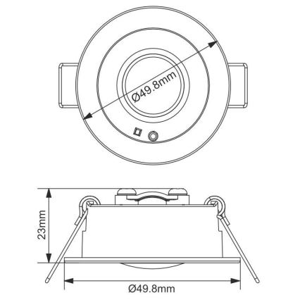 LED Emergência foco de encastrar LED/1,2W/230V 6000K