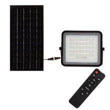 LED Exterior regulação solar holofote LED/10W/3,2V IP65 6400K preto + controlo remoto