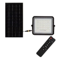 LED Exterior regulação solar reflektor LED/10W/3,2V IP65 4000K preto + controlo remoto