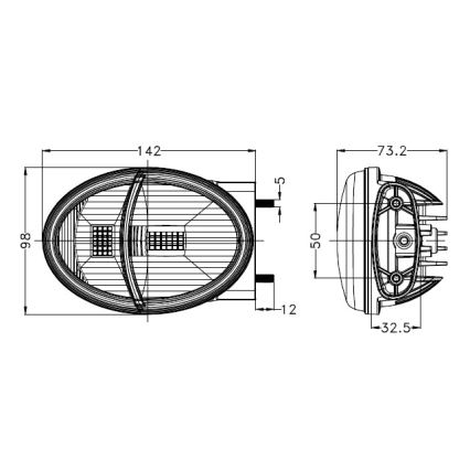 LED Farol dianteiro para trator LED/102W/10-30V IP69 5700K