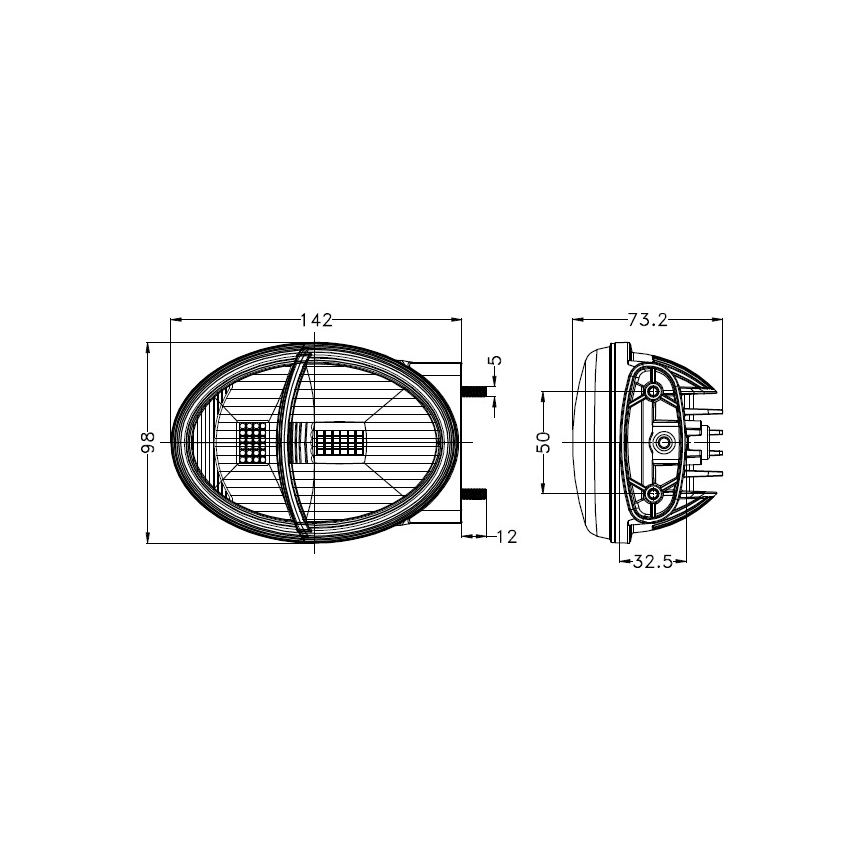 LED Farol dianteiro para trator LED/102W/10-30V IP69 5700K