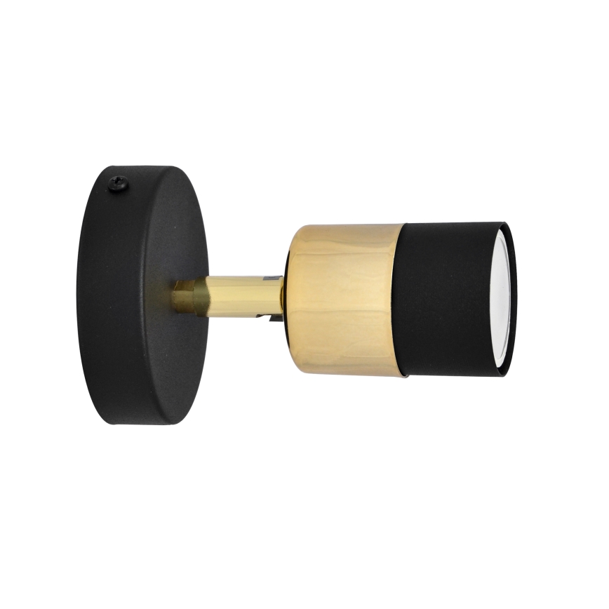 LED Foco de parede LED TUBSSON 1xGU10/4,8W/230V preto/dourada