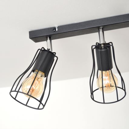 LED Foco TUBE II 3xE27/15W/230V preto