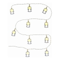 LED Guirlanda luminosa de Natal 10xLED/2xAA 1,8m branca quente