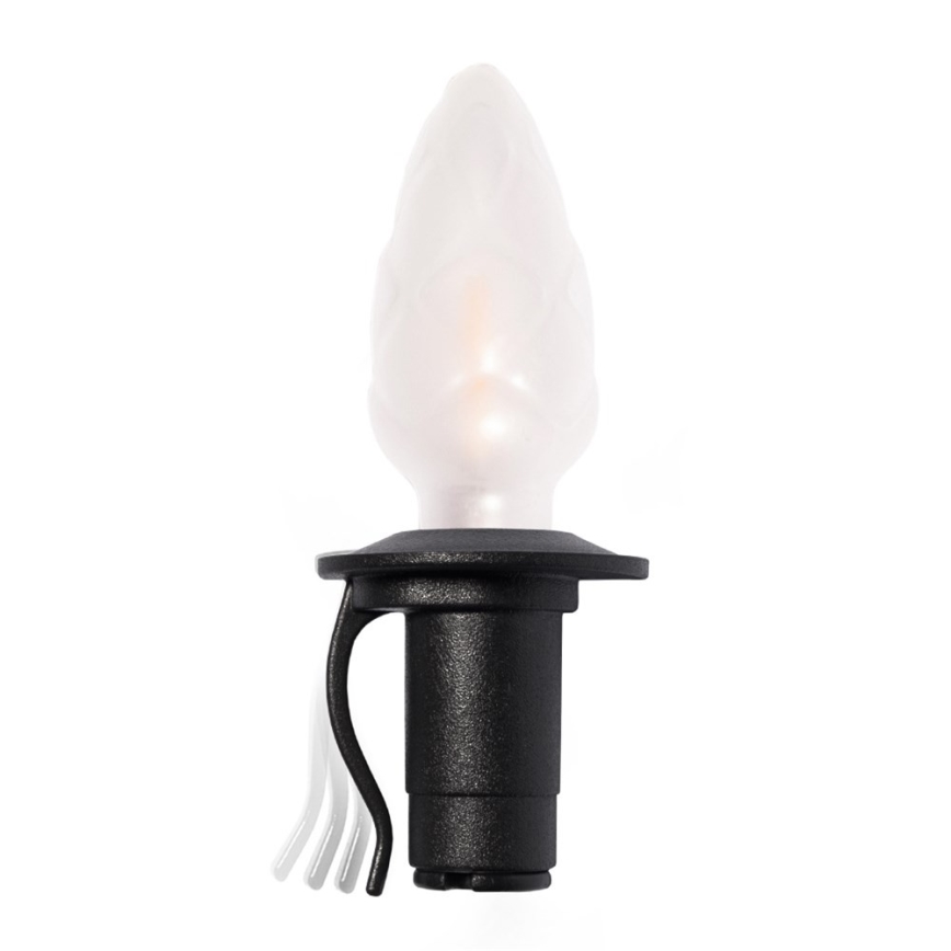 Guirlanda LED para exterior CONE FILAMENT 20xE10 19m colorida/branco quente IP44, Fabricado na UE