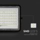 LED Exterior regulação solar holofote LED/15W/3,2V IP65 6400K preto + controlo remoto