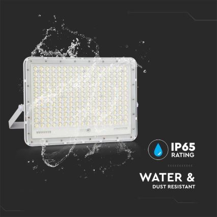 LED Holofote solar exterior LED/30W/3,2V 4000K branco IP65 + controlo remoto