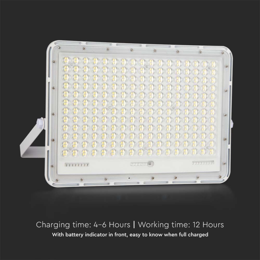 LED Holofote solar exterior LED/30W/3,2V 4000K branco IP65 + controlo remoto