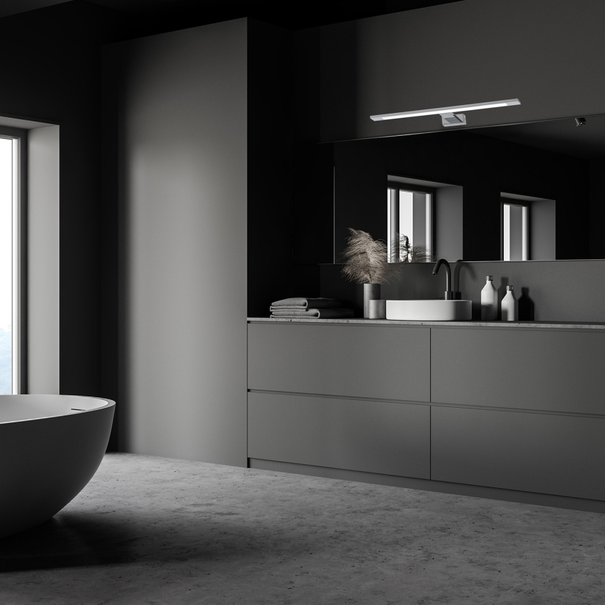 LED Iluminação de espelho para casa de banho SHINE LED/12W/230V 60 cm IP44 cromado brilhante