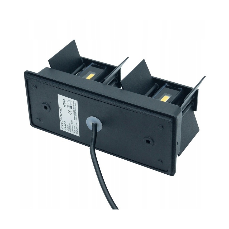 LED Iluminação de parede exterior LED/12W/230V IP54 preto
