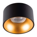 LED Iluminação embutida MINI RITI 1xGU10/25W/230V preta/dourada