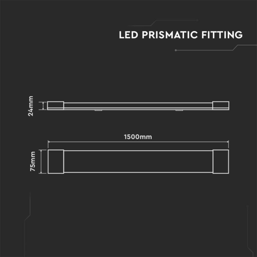 LED Iluminação fluorescente LED/50W/230V 4000K 150 cm branco