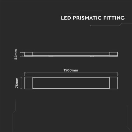 LED Iluminação fluorescente LED/50W/230V 6500K 150 cm branco